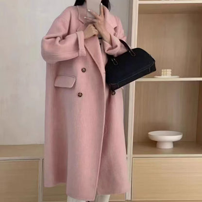 Manteau Long Double Face en Laine – Ligne Élancée et Moderne